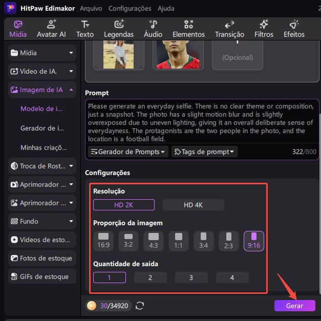 passo 3 de foto com ia do real madrid