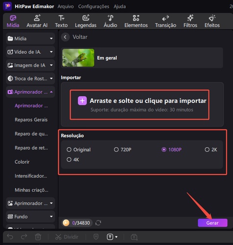 passo 3 para melhorar a qualidade do vídeo do real madrid