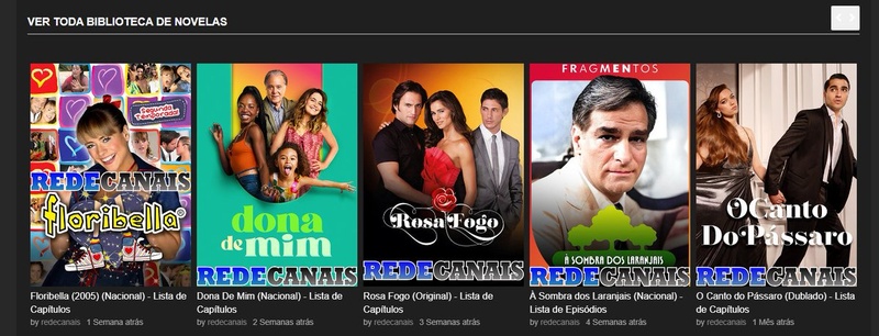 página de novelas do redecanais