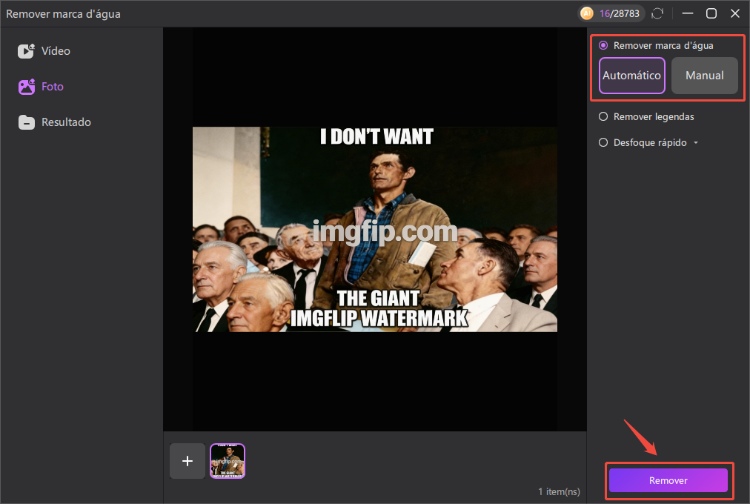 hitpaw edimakor remover marca d'água do imgflip 1