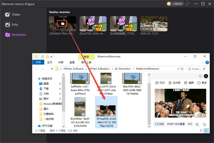 hitpaw edimakor remover marca d'água do imgflip 2