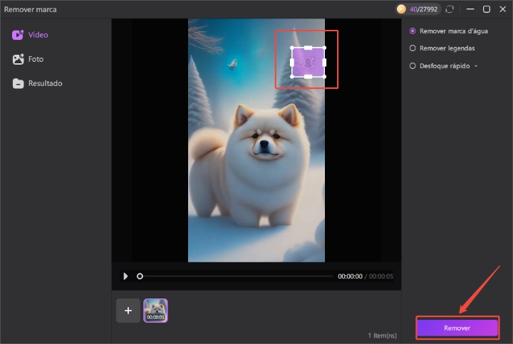 remover a marca d'água do snapchat de uma foto salva