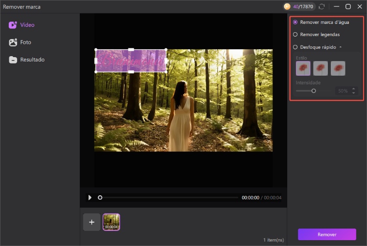 Como remover marca d’água de vídeo 4