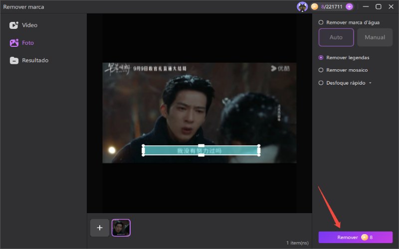 remover legendas de video