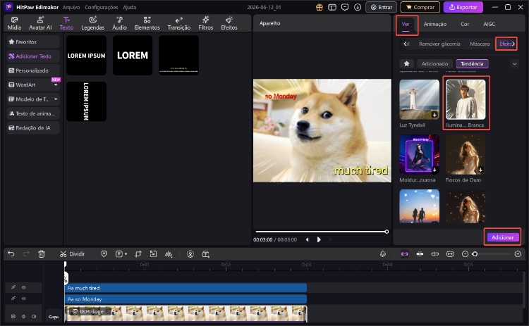 adicionar efeitos de vídeo a imagens no Edimakor