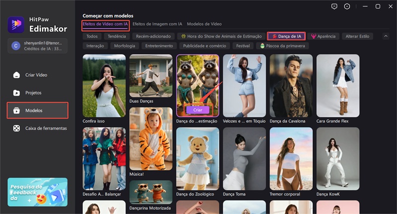 cachorro dançando ia