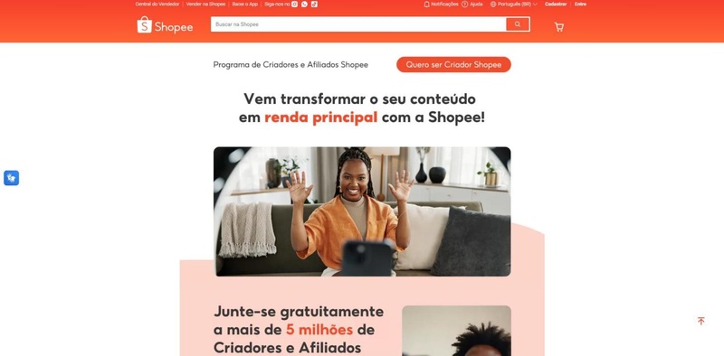afiliado shopee cadastro