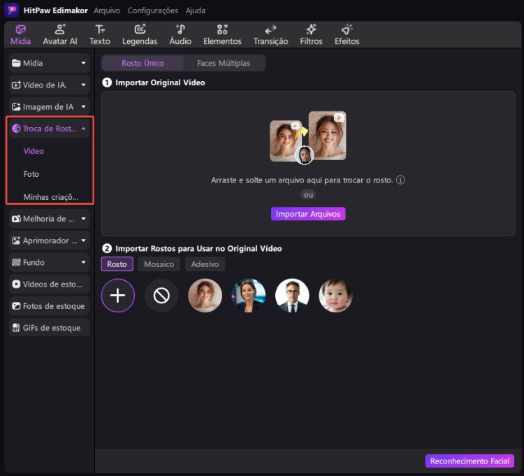 troca de rosto no facefusion