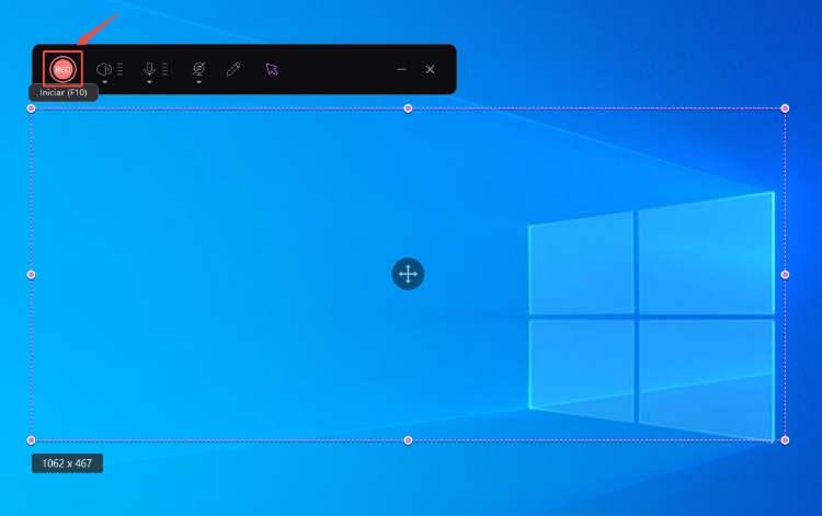 iniciar a gravação de tela