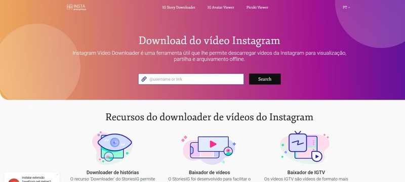 site ver stories instagram anonimamente