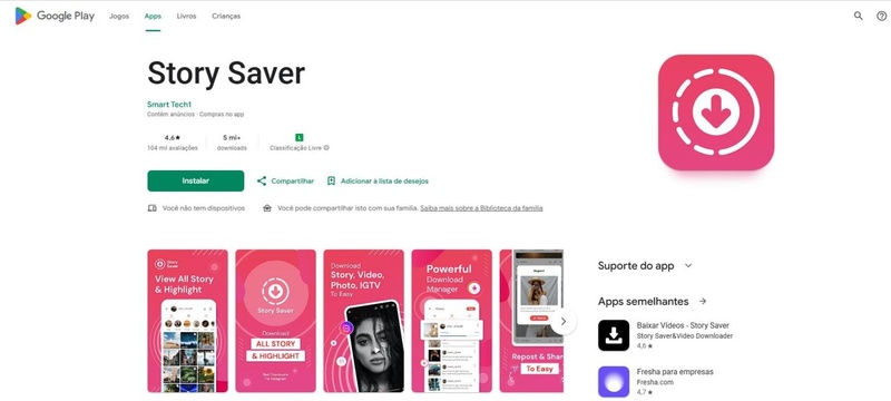 aplicativo salvar stories instagram android