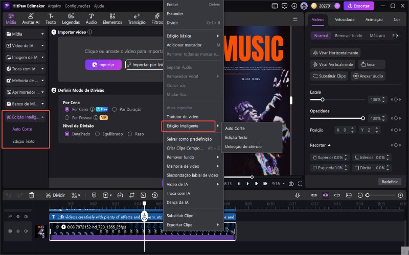 Experimente o criador de clipes de IA do HitPaw Edimakor
