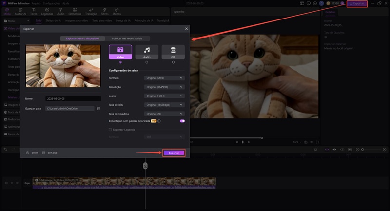 transformar imagem de boneca em video com edimakor passo 2