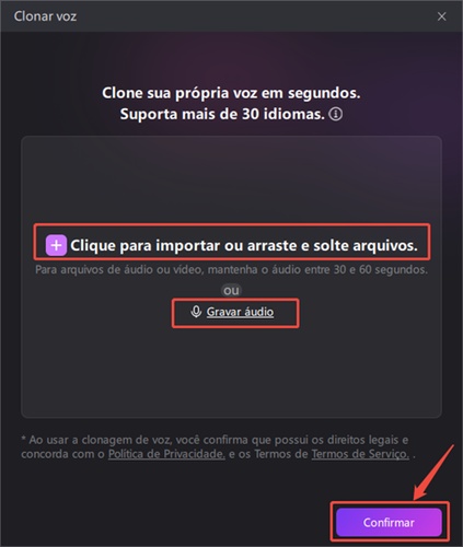 gravar voz personalizada
