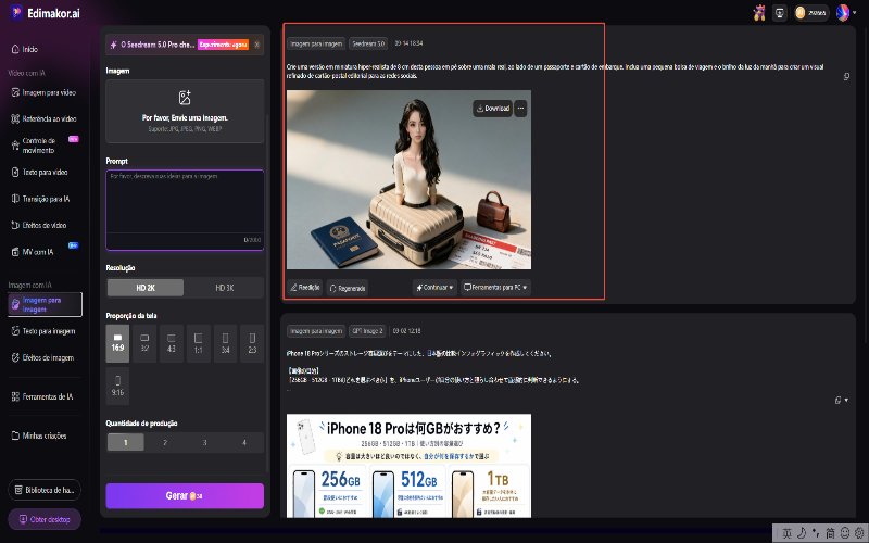 Gerar e baixar imagens
