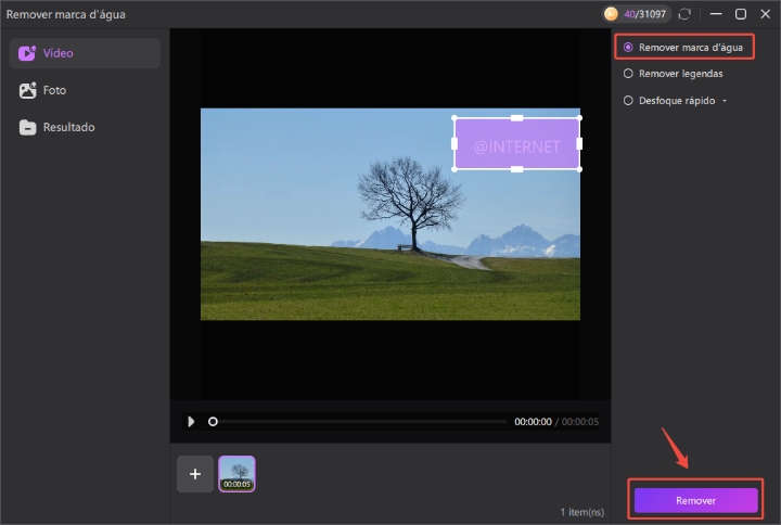 remova a marca d'água de fotos/vídeos com o edimakor