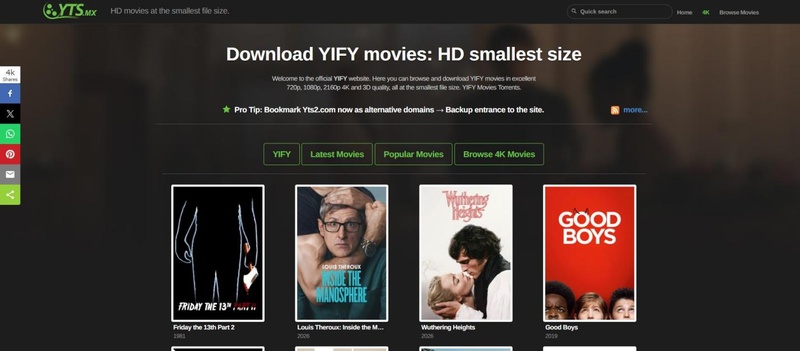 site torrent filmes qualidade yts