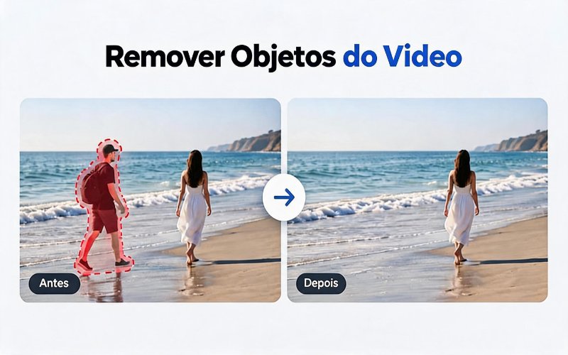 Remove unwanted objects from video before and after comparison