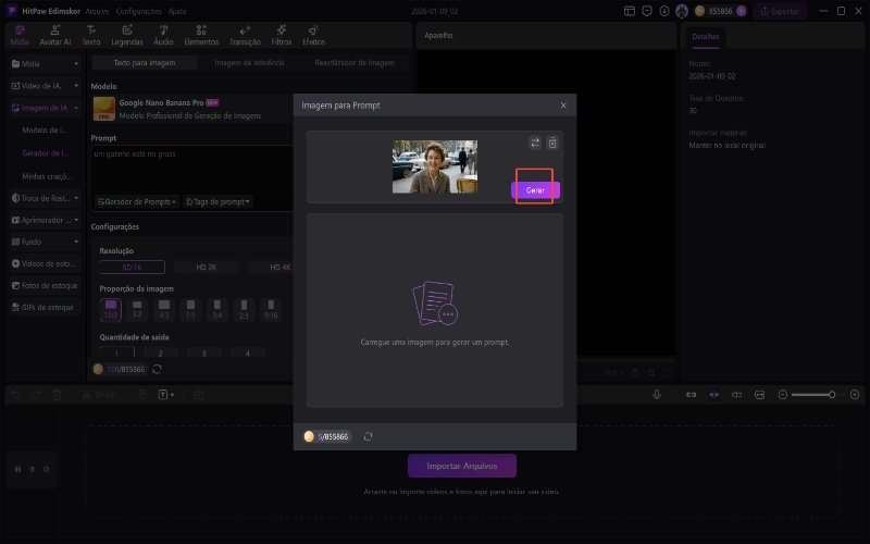 aprimorador de prompt de IA