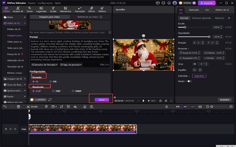 O bebê Papai Noel tem