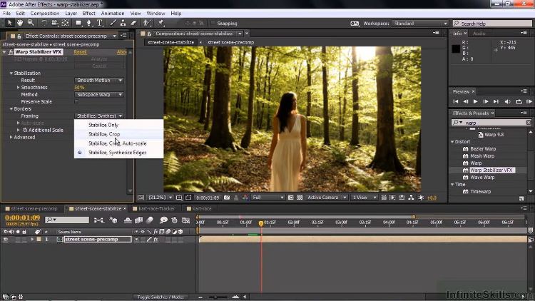 estabilização de filmagem
