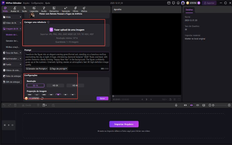 feliz ano novo 2025 gerador de fotos com IA