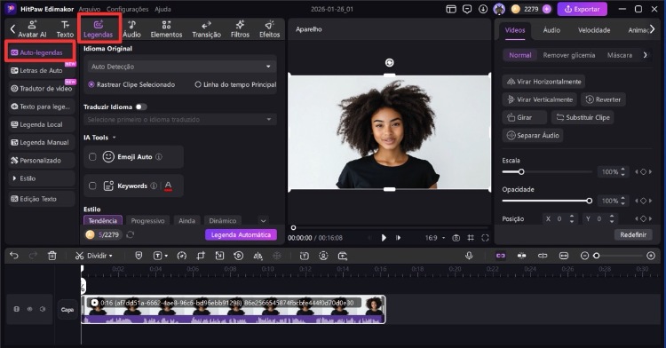 tutorial de legendas do kdenlive