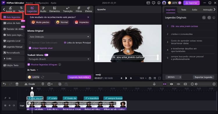 kdenlive adicionando legendas