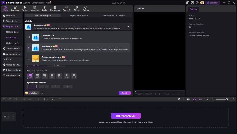 criação de imagem nano banana edimakor