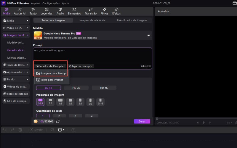 Aprimorador de prompts para Leonardo AI