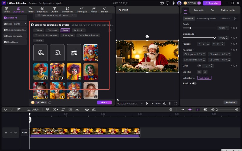 Meme do Avatar do Papai Noel