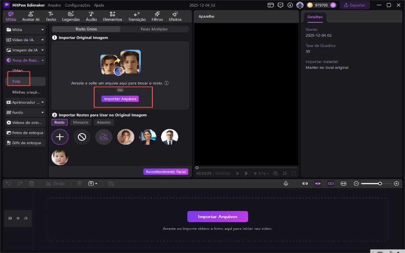 Troca de rosto do Papai Noel grátis