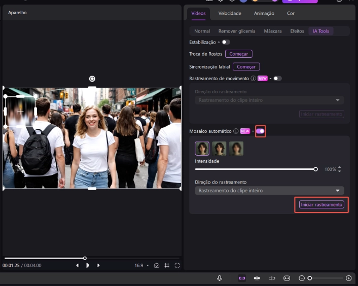 how to use edimakor ai Blur and Mosaic Face