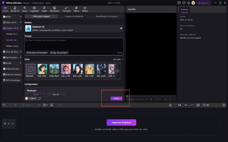 gerar cartoons com IA