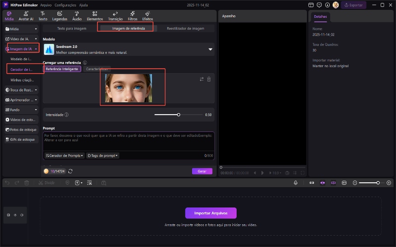 IA muda a cor dos olhos