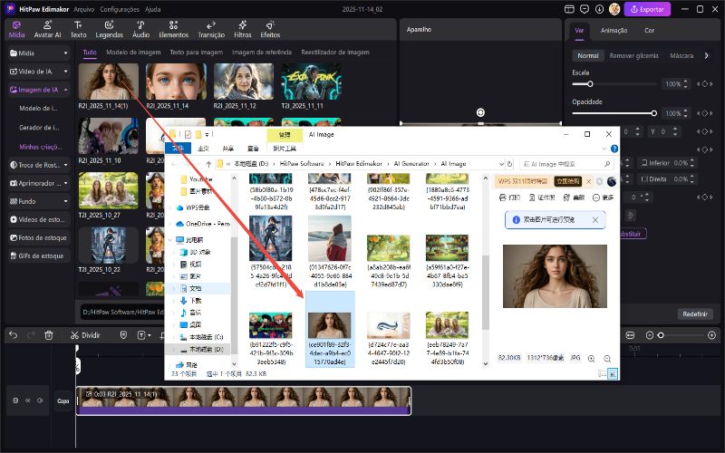 corretor ocular de IA