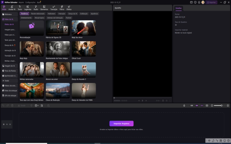 Vídeos de beijo de IA Passo 1