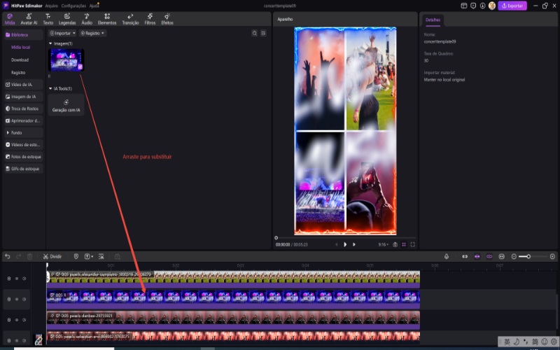 vídeo slideshow Passo 2