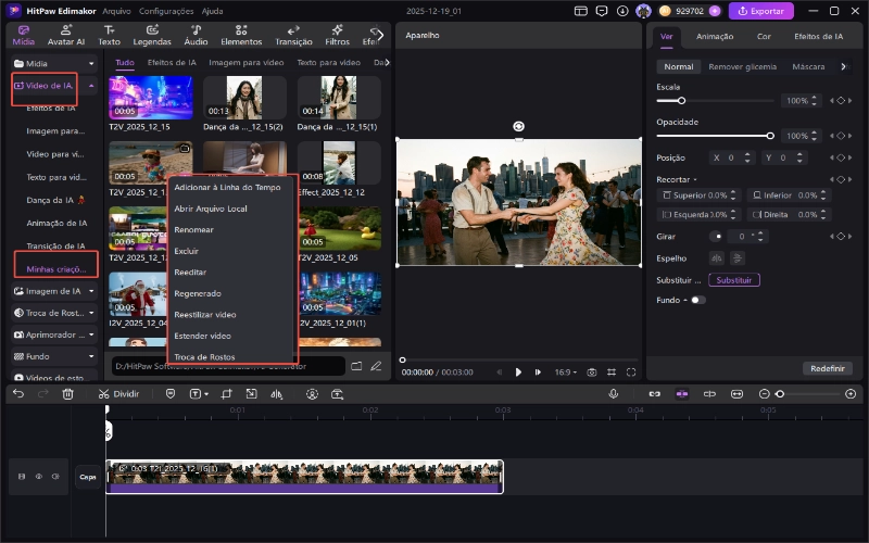 Escreva o prompt e gere