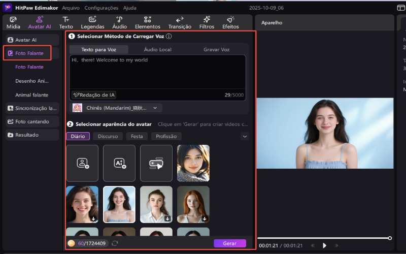 edimakor ai falando foto passo 2