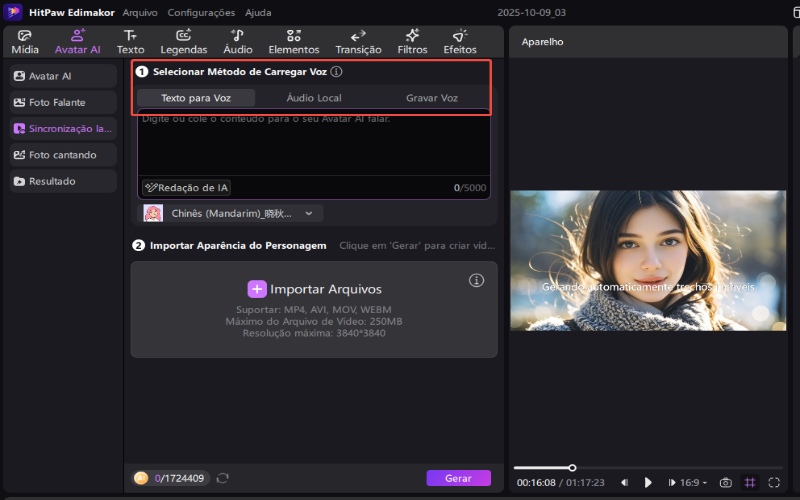 Guia de sincronização labial em vídeo 2