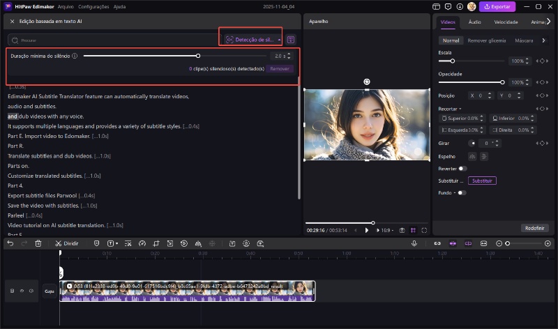 Guia de edição de texto baseado em IA do Edimakor 3