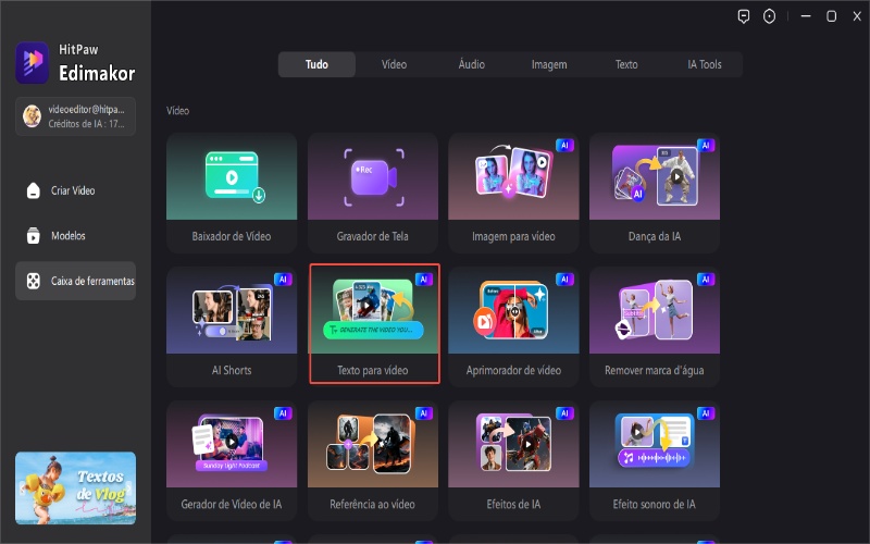 guia de conversão de texto em vídeo do edimakor 1