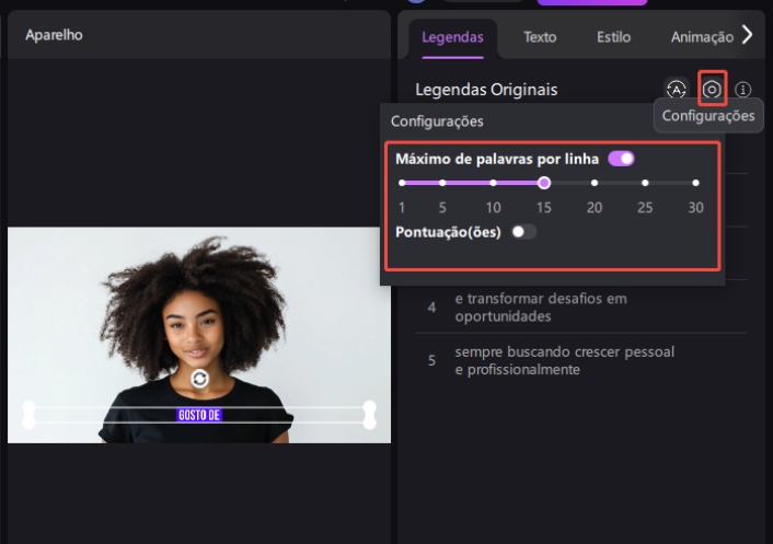 hitpaw edimakor auto subtitle - ajustar a duração da legenda