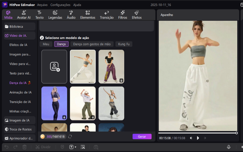 como usar edimakor ai dance