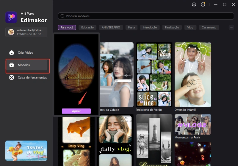modelos de vídeo passo a passo 1