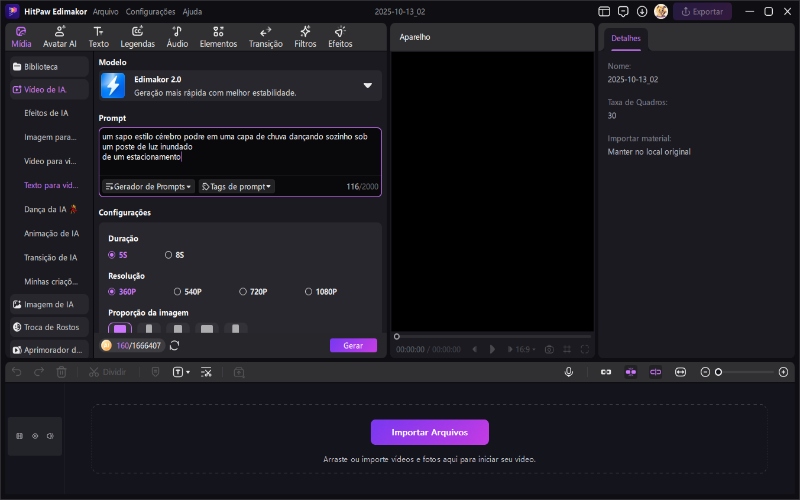 insira prompts de texto do brainrot