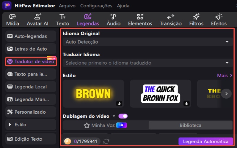 traduzir vídeos Passo 3