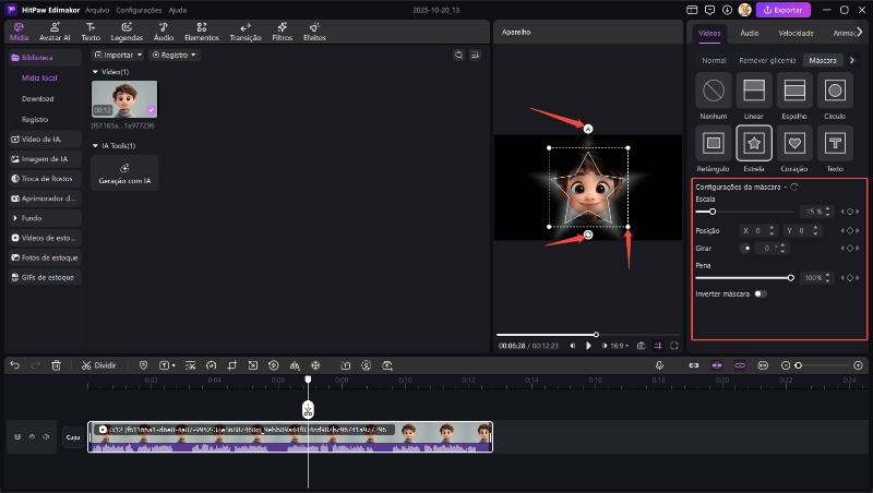 guia de mascaramento de vídeo edimakor 2