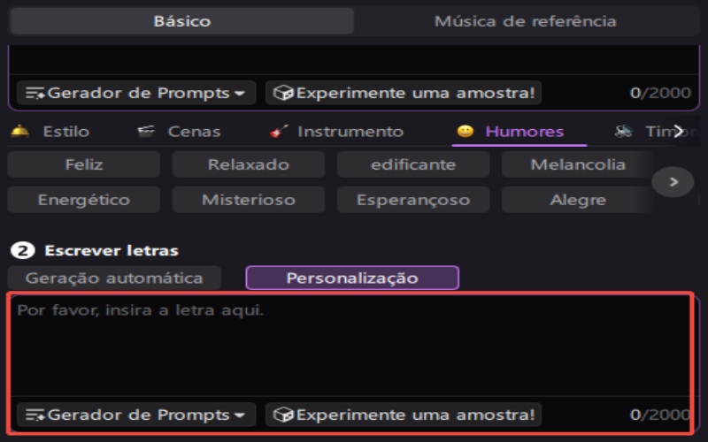 texto para música - escrever letras